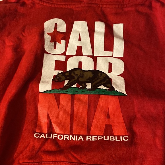 Gravity XL California Republic Red Graphic Hoodie - Picture 3 of 4